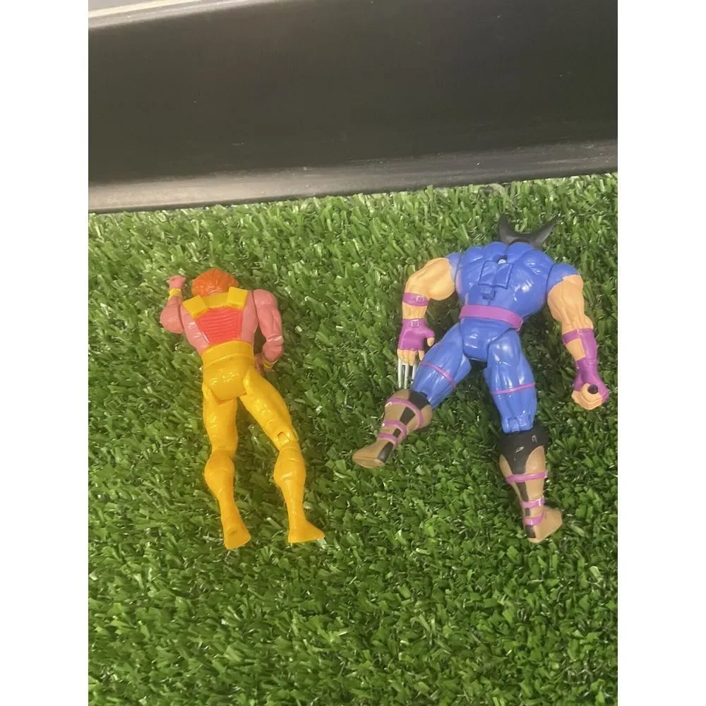 Kylun & Wolverine X Men Action Figures Lot (2)‎ Vtg 1990s Toy Biz Marvel